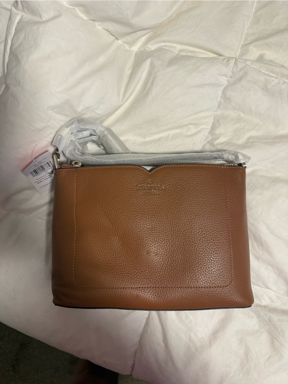 kate spade Pebbled Leather Crossbody Bag - Brown